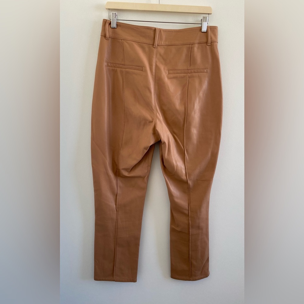 Express Tan Faux Leather Pants Size 10 - Picture 7 of 8